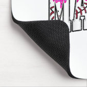 Baseball Mama Coquette Bow Game Day Baseball Mama Muismat (Hoek)
