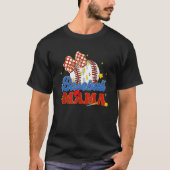 Baseball Mama Coquette Bow Game Day Baseball Mama  T-shirt (Voorkant)