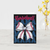 Baseball Mama Coquette Bow Game Day Baseball Mom M Kaart (Gele Bloem)