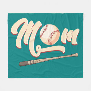 Baseball mama fleece deken