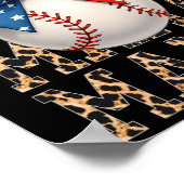 Baseball Mama Game Day Baseball Verenigde Staten 4 Poster (Hoek)