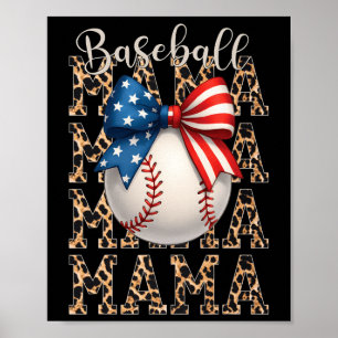 Baseball Mama Game Day Baseball Verenigde Staten 4 Poster