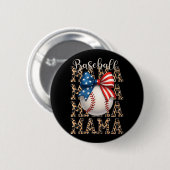 Baseball Mama Game Day Baseball Verenigde Staten 4 Ronde Button 5,7 Cm (Voorkant /achterkant)