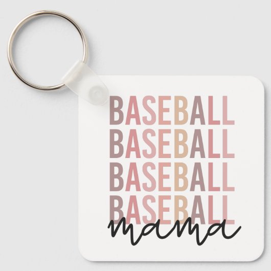 Baseball Mama | Giften van honkbal mam Sleutelhanger (Voorkant)