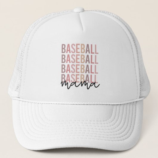 Baseball Mama | Giften van honkbal mam Trucker Pet (Voorkant)