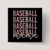 Baseball Mama | Giften van honkbal mam Vierkante Button 5,1 Cm (Voorkant)
