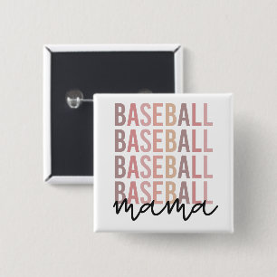 Baseball Mama Giften van honkbal mam Vierkante Button 5,1 Cm