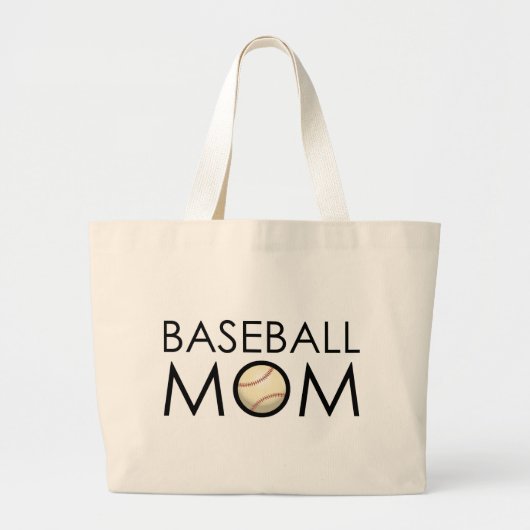 Baseball mama grote tote bag (Voorkant)
