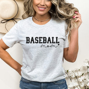 Baseball mama Heart T-shirt