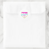 Baseball Mama Home Bord Ice Cream Drip Met Sprin Ronde Sticker (Tas)
