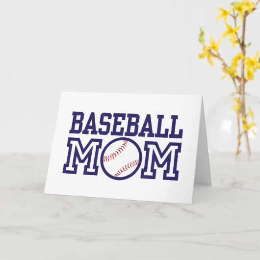 Baseball mama kaart (Gele Bloem)