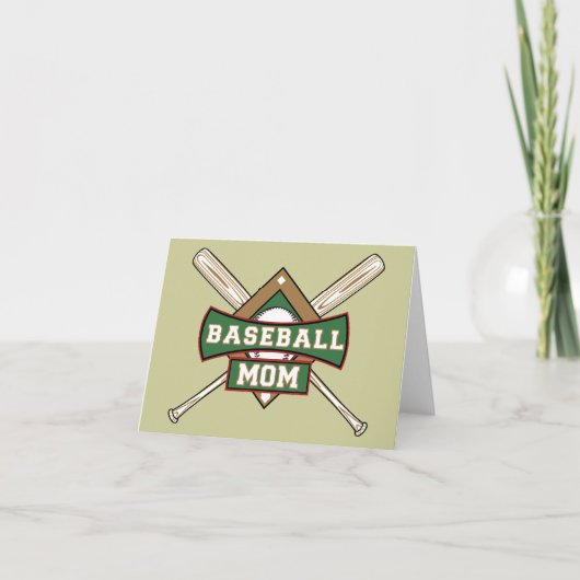 Baseball mama kaart (Voorkant)