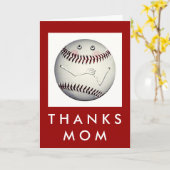 Baseball mama kaart (Gele Bloem)