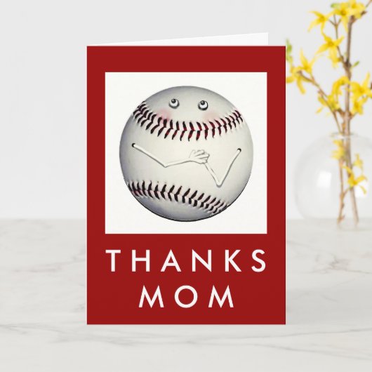 Baseball mama kaart (Gele Bloem)