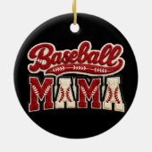 Baseball Mama Keramisch Ornament (Achterkant)