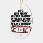 Baseball mama keramisch ornament (Links)