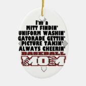 Baseball mama keramisch ornament (Voorkant)