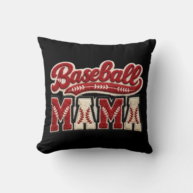 Baseball Mama Kussen (Voorkant)