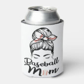 Baseball mama Leopard Funny Softball mama Blikjeskoeler (Blikje Voorkant)