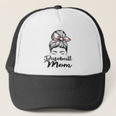 Baseball mama Leopard Funny Softball mama Trucker Pet (Voorkant)
