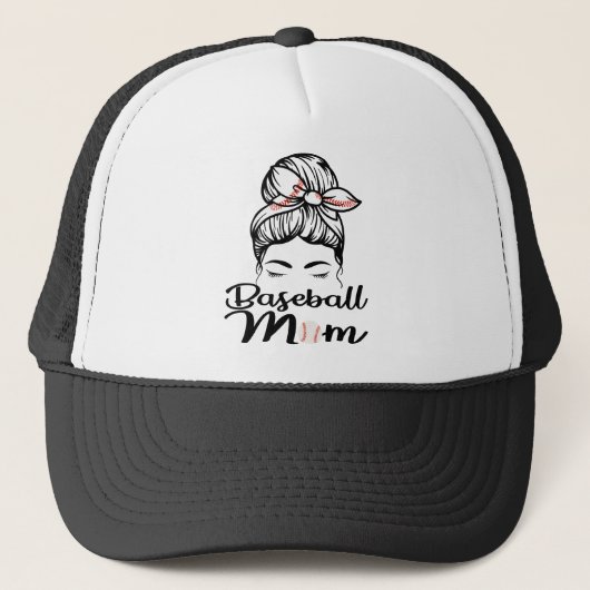 Baseball mama Leopard Funny Softball mama Trucker Pet (Voorkant)