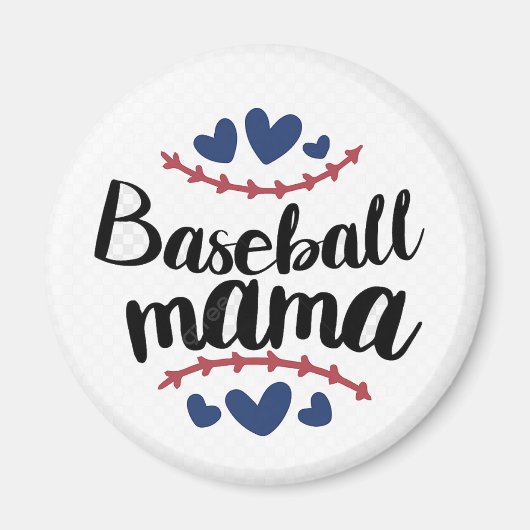 Baseball Mama Magneet (Voorkant)