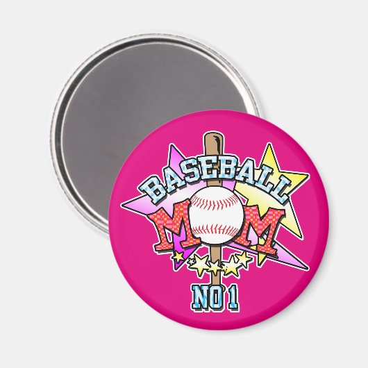 Baseball mama Magnet (Voorkant / Achterkant)
