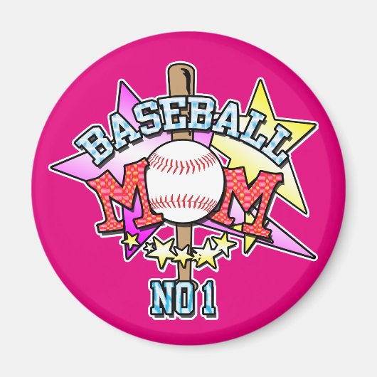Baseball mama Magnet (Voorkant)