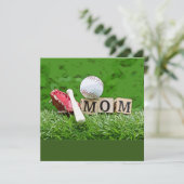 Baseball mama met groene bal voor Moederdag   Kaart (Staand voorkant)
