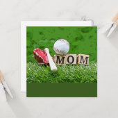 Baseball mama met groene bal voor Moederdag   Kaart (Voorkant / Achterkant in situ)