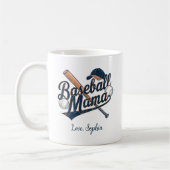 Baseball Mama, Moederdag aangepaste naam Koffiemok (Links)