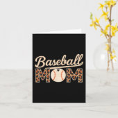Baseball mama Moederdag Kaart (Gele Bloem)