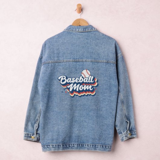 Baseball mama Retro Style Denim Jacket (Hangar)
