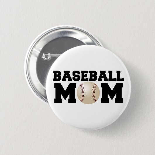 Baseball mama ronde button 5,7 cm (Voorkant /achterkant)