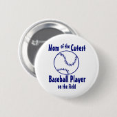 Baseball mama ronde button 5,7 cm (Voorkant /achterkant)