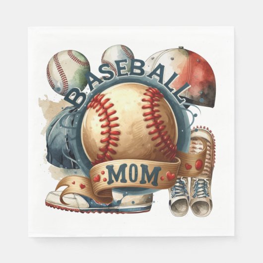 Baseball mama servet (Voorkant)