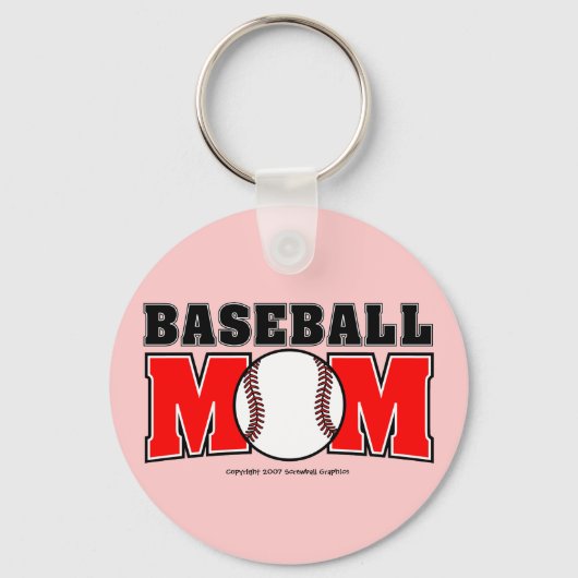 Baseball mama Sleutelhanger (Voorkant)