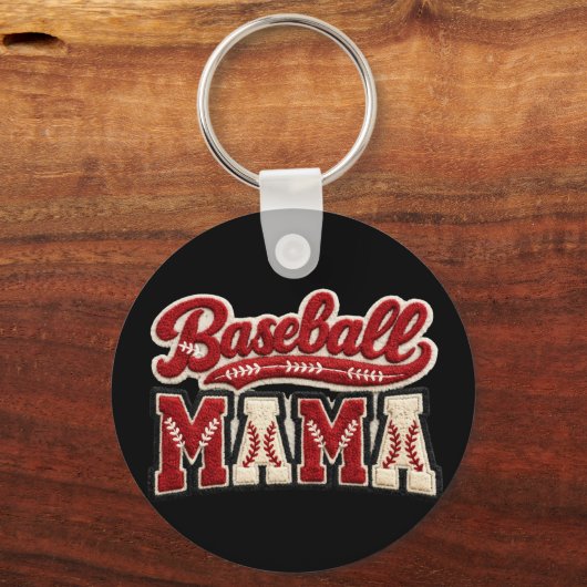 Baseball Mama Sleutelhanger (Achterkant)