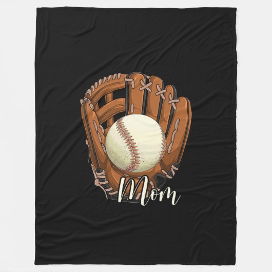 Baseball mama Softball Mama Moederdag Fleece Deken (Voorkant)