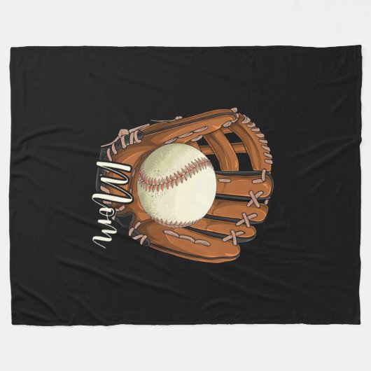 Baseball mama Softball Mama Moederdag Fleece Deken (Voorkant (Horizontaal))