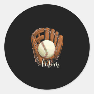 Baseball mama Softball Mama Moederdag Ronde Sticker