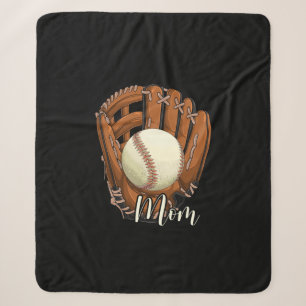 Baseball mama Softball Mama Moederdag Sherpa Deken