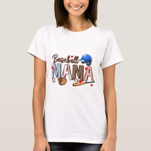 Baseball MAMA T-shirt (Voorkant)