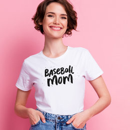Baseball mama trendy gepersonaliseerd zwart type t-shirt