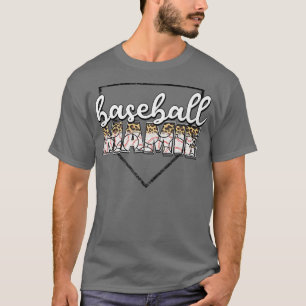 Baseball Mamie Cheetah Pattern Homeplate oma T-shirt