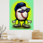 Baseball Man Poster (Keuken)