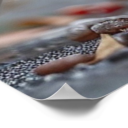 Baseball Mascot — Team-Neutral Voxel Athlete Tee Poster (Hoek)