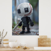 Baseball Mascot — Team-Neutral Voxel Athlete Tee Poster (Keuken)