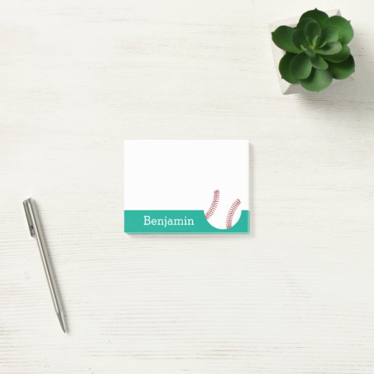 Baseball met aangepaste naam - Emerald Post-it® Notes (Kantoor)