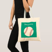Baseball met aangepaste naam - Emerald Tote Bag (Voorkant (product))
